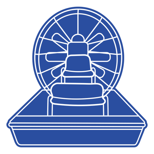 Barco de pantano desde atrás Diseño PNG