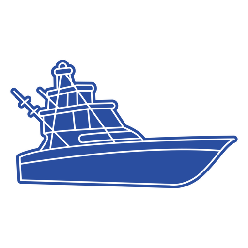 Ferry water boat silhouette PNG Design
