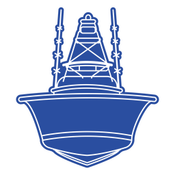 Navio do oceano na frente Desenho PNG