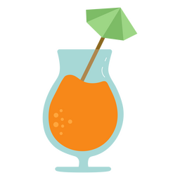 Cocktailgetränk mit kleinem Regenschirm PNG-Design