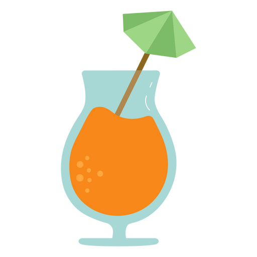 Cocktail drink with tiny umbrella PNG Design