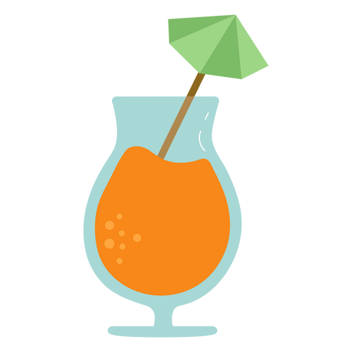 Cocktailgetränk mit kleinem Regenschirm PNG-Design