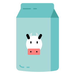 Caixa de leite com vaca