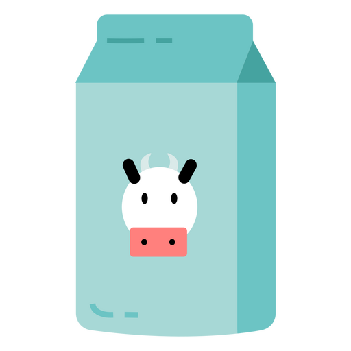 Cart?n de leche con vaca Diseño PNG