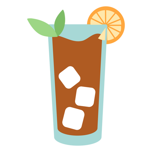 Tropical drink with ice PNG Design