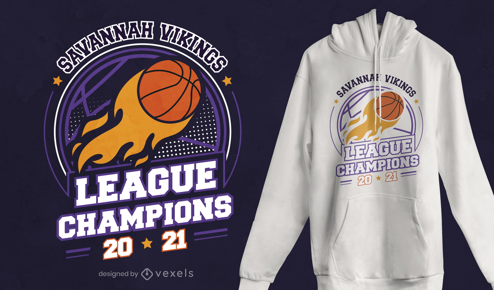 Design de camisetas do campeão da liga de basquete