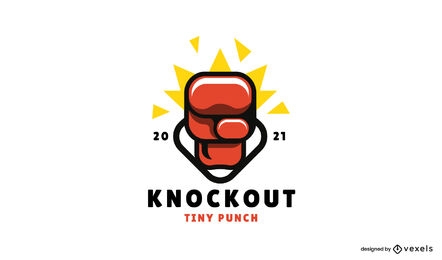 Boxing glove glossy logo