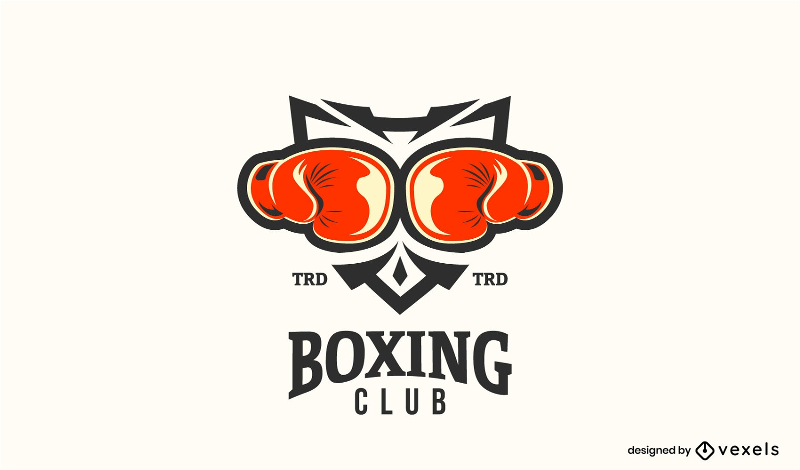 Plantilla de logotipo de guantes de boxeo