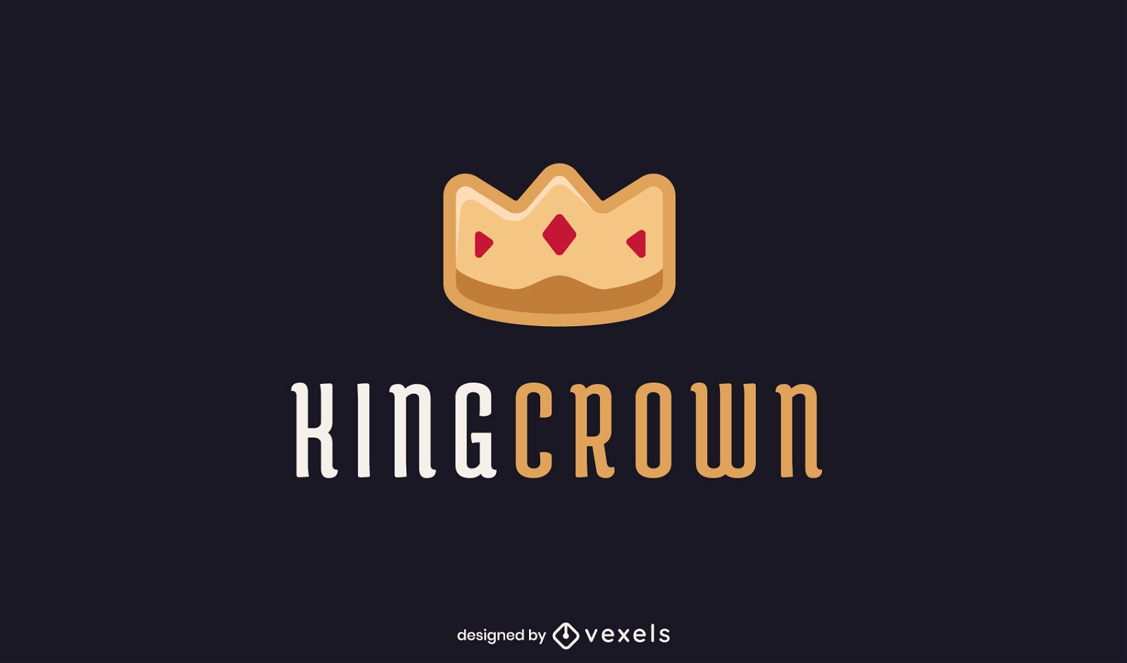 Goldene Krone König Royalty Logo Vorlage