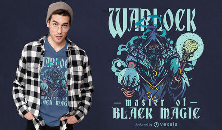 Hexenmeister schwarze Magie T-Shirt Design