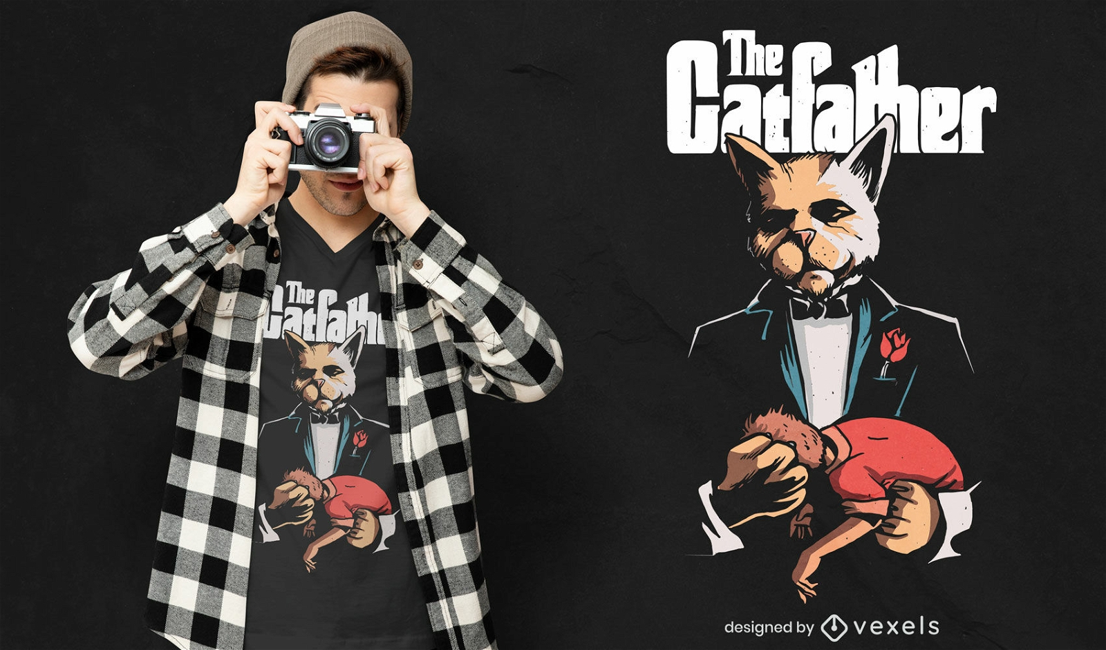 The catfather t-shirt design