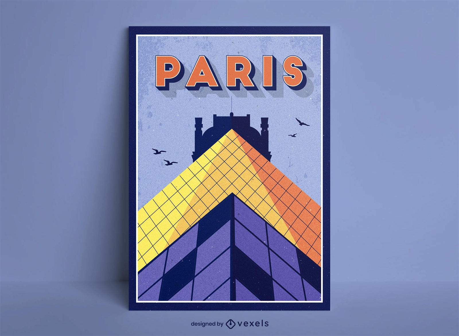 Paris Frankreich Gebäude Reiseplakat Design