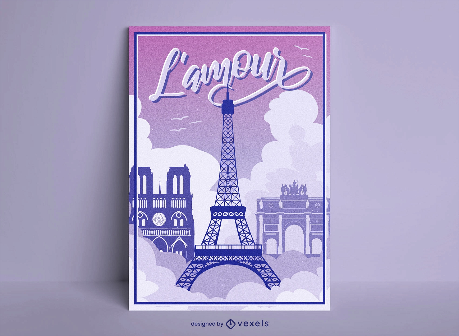 Eiffelturm Paris Frankreich Plakatdesign