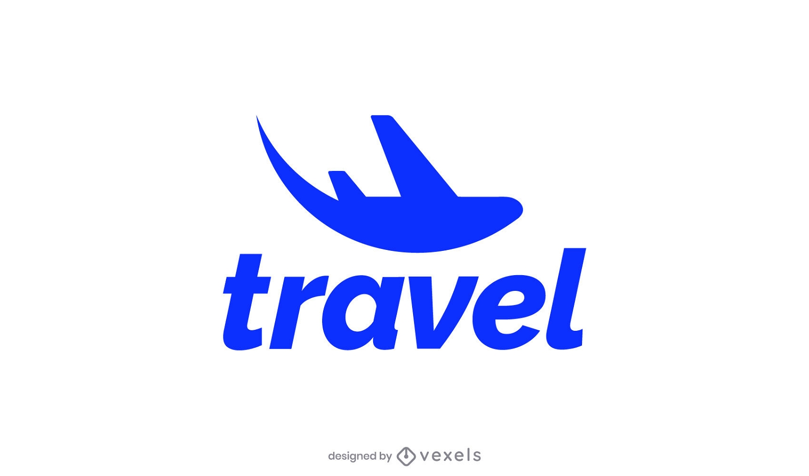 Flugzeugreise-Silhouette-Logo-Design