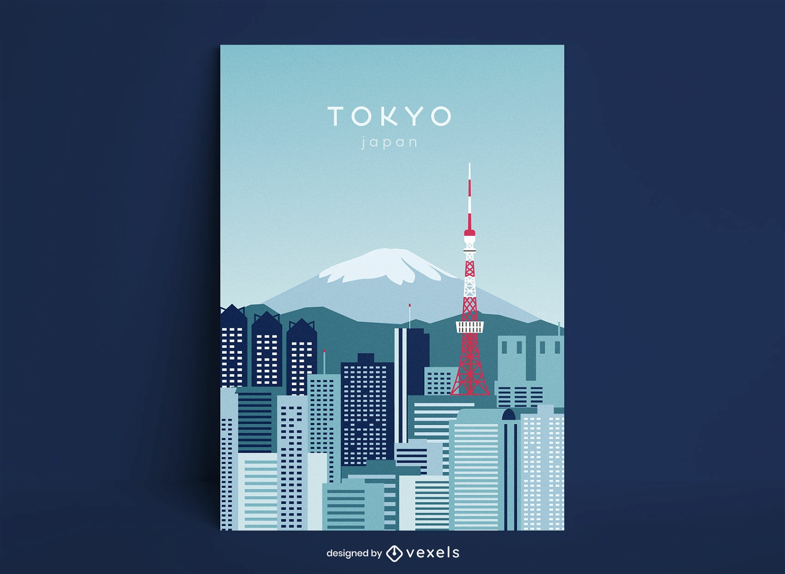 Tokyo City japanische Plakatvorlage