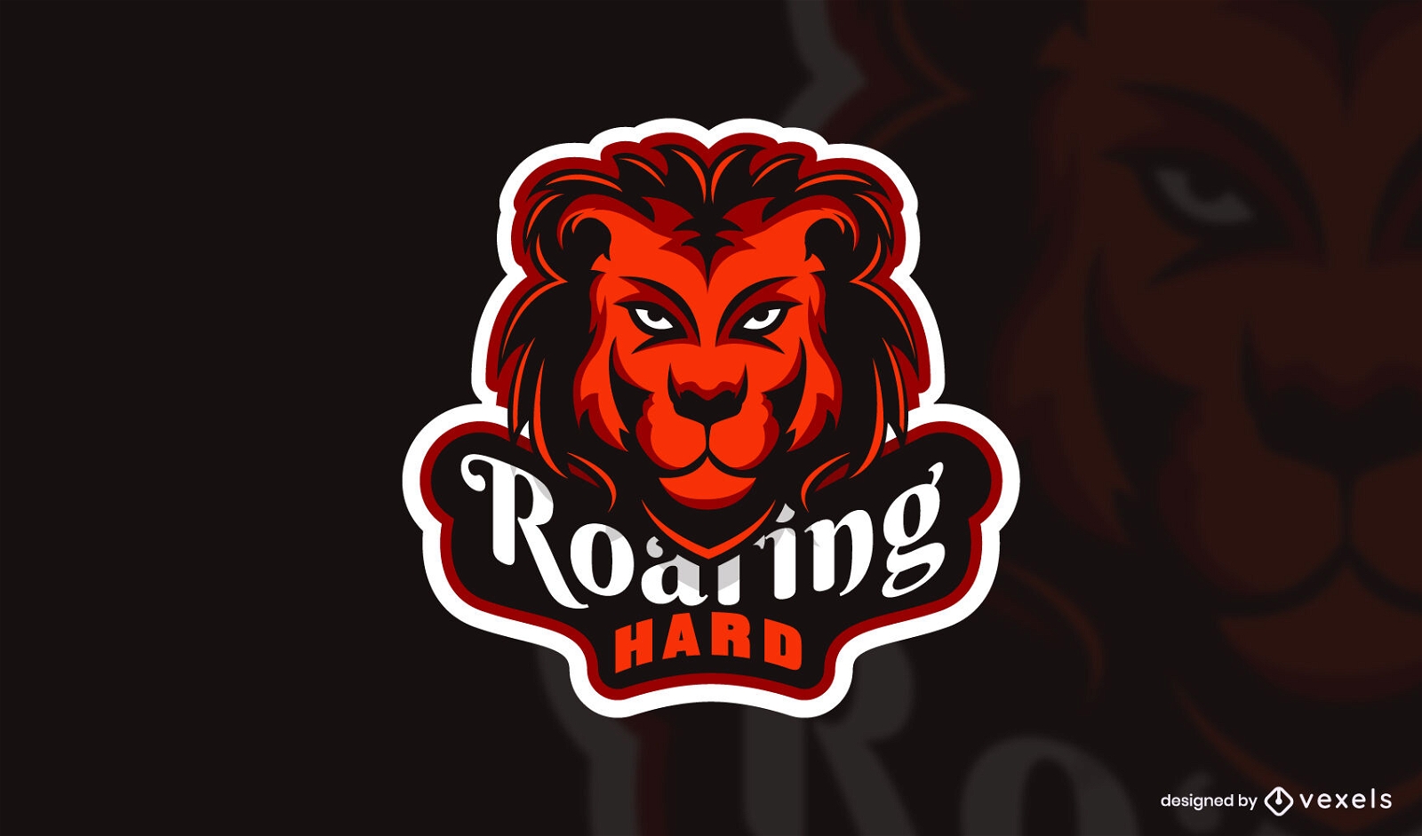 Lions Head Wildtier-Gamer-Logo-Vorlage