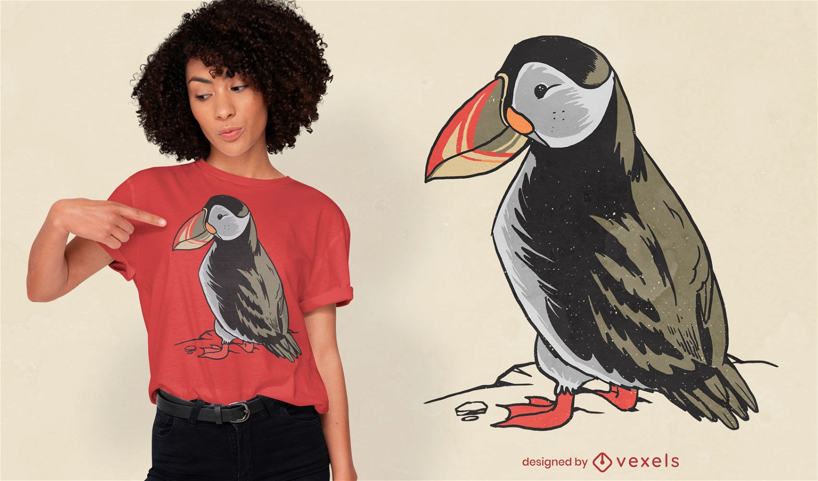 Design de t-shirt animal para pássaros tropicais