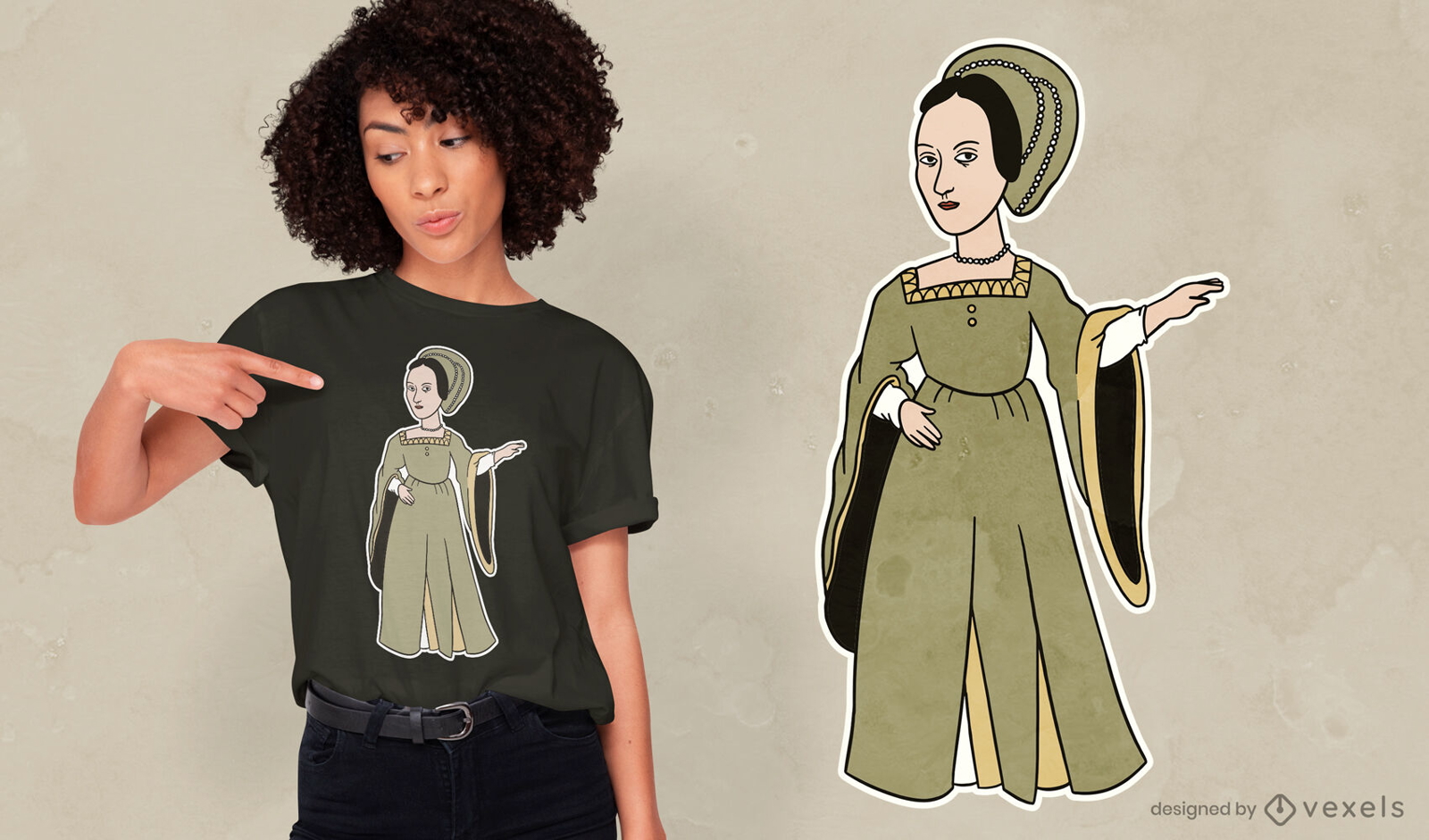 Diseño de camiseta Anne Boleyn England queen