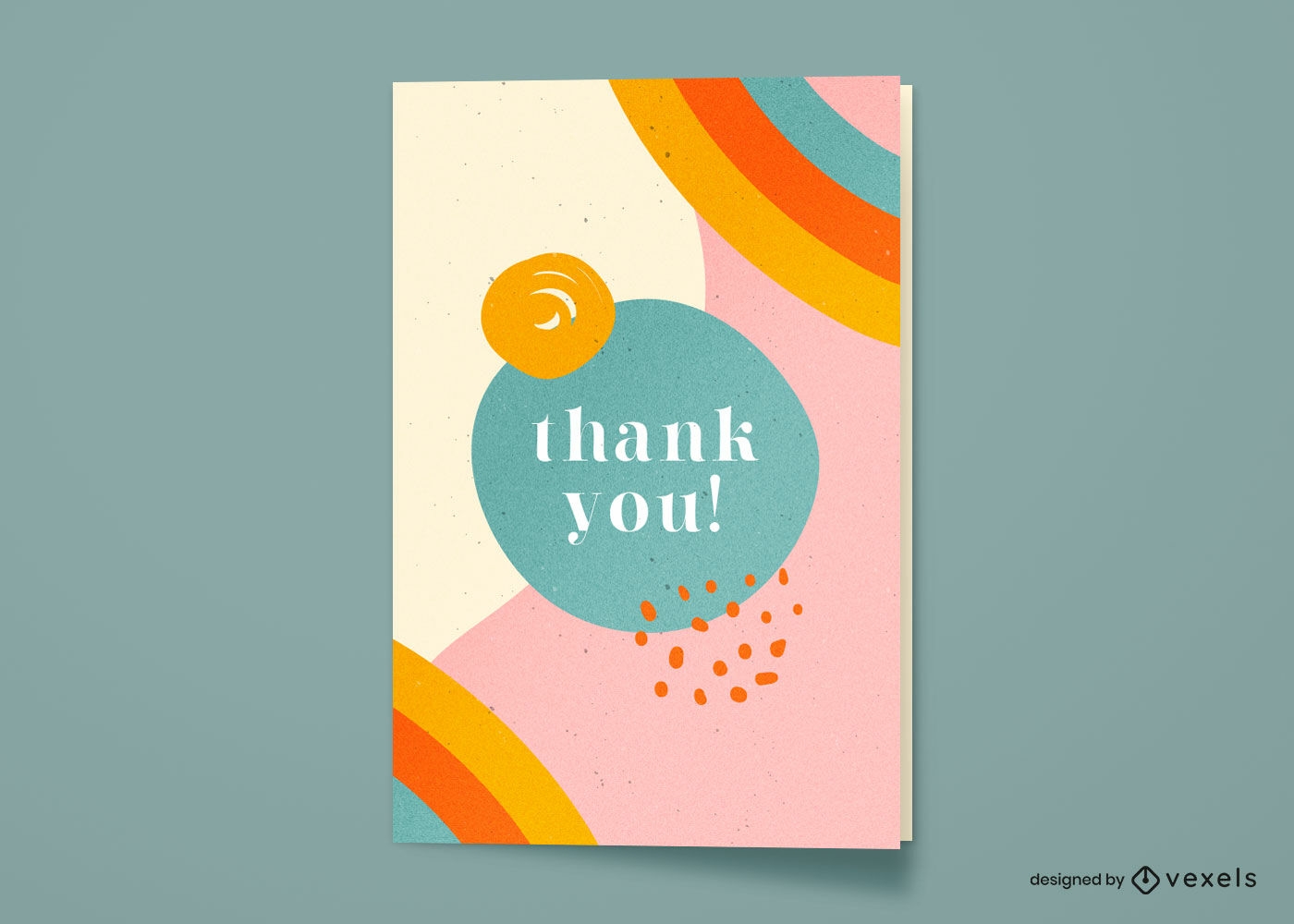 Diseño de tarjeta de felicitación abstracta de arco iris