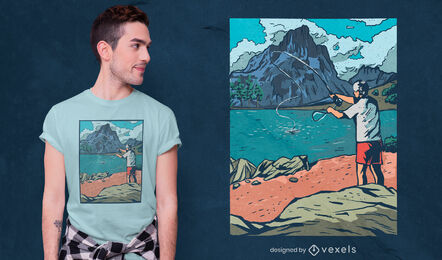 Fliegenfischer T-Shirt Design