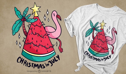 Christmas in july t-shirt design