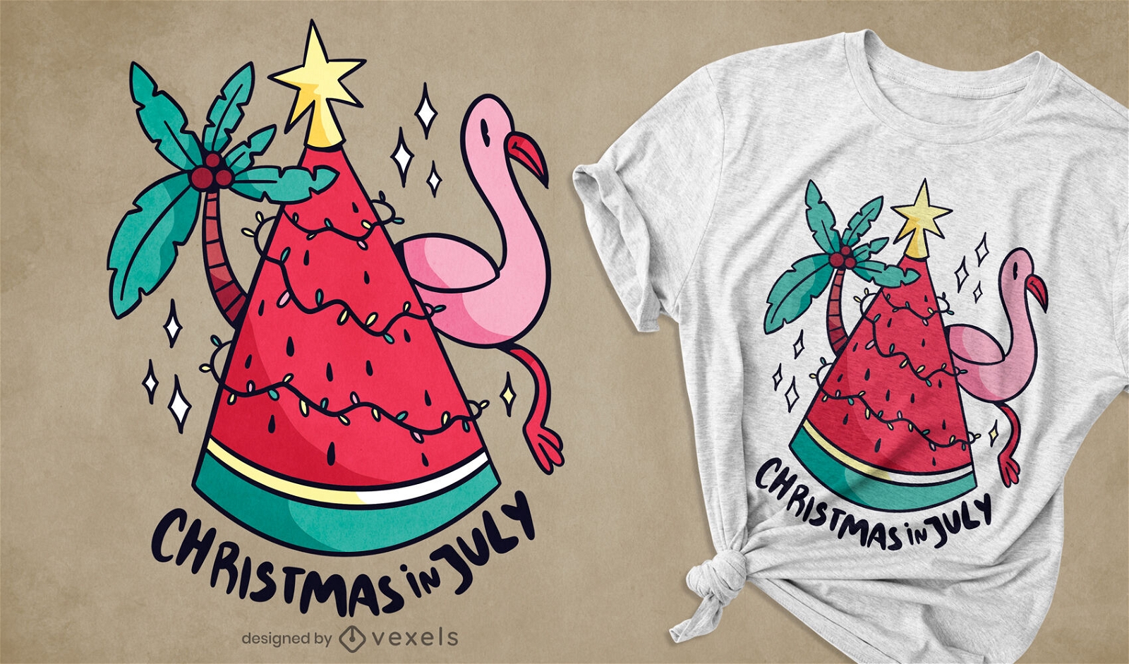 Weihnachten im Juli T-Shirt-Design