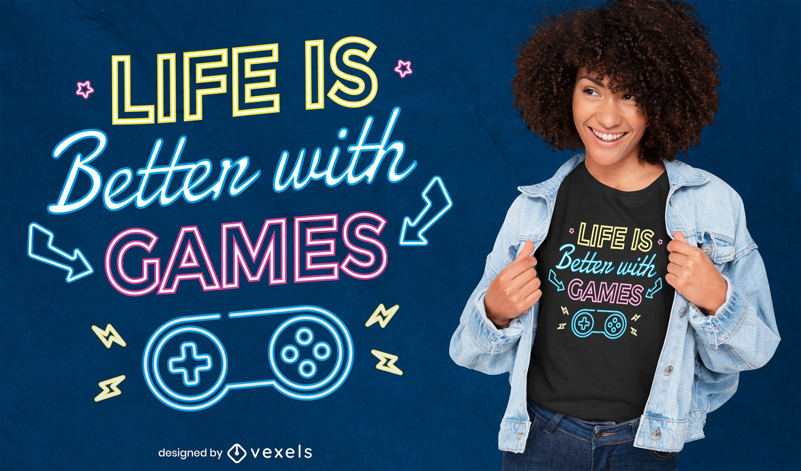 Das Leben ist besser Gaming-T-Shirt-Design