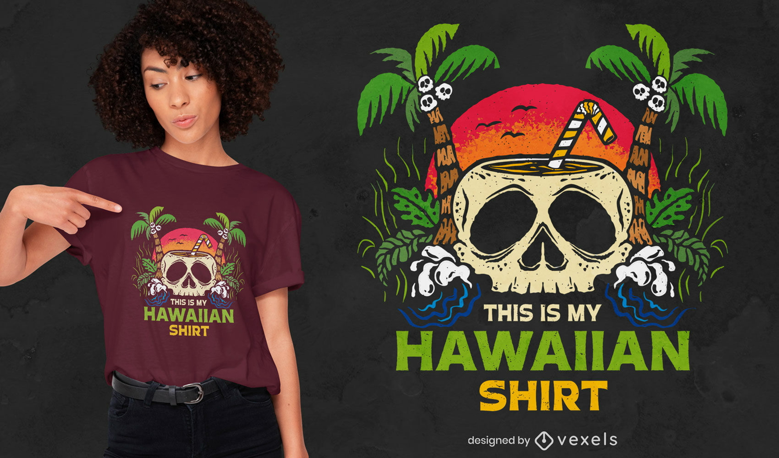 Este es mi diseño de camiseta hawaiana
