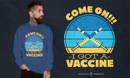 Diseño de camiseta de medicina de cita de vacunación.