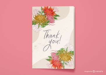 Flowers nature greeting card design