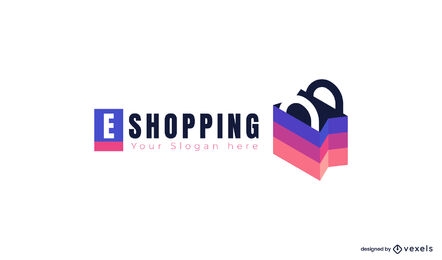 Semi flat shopping bag logo