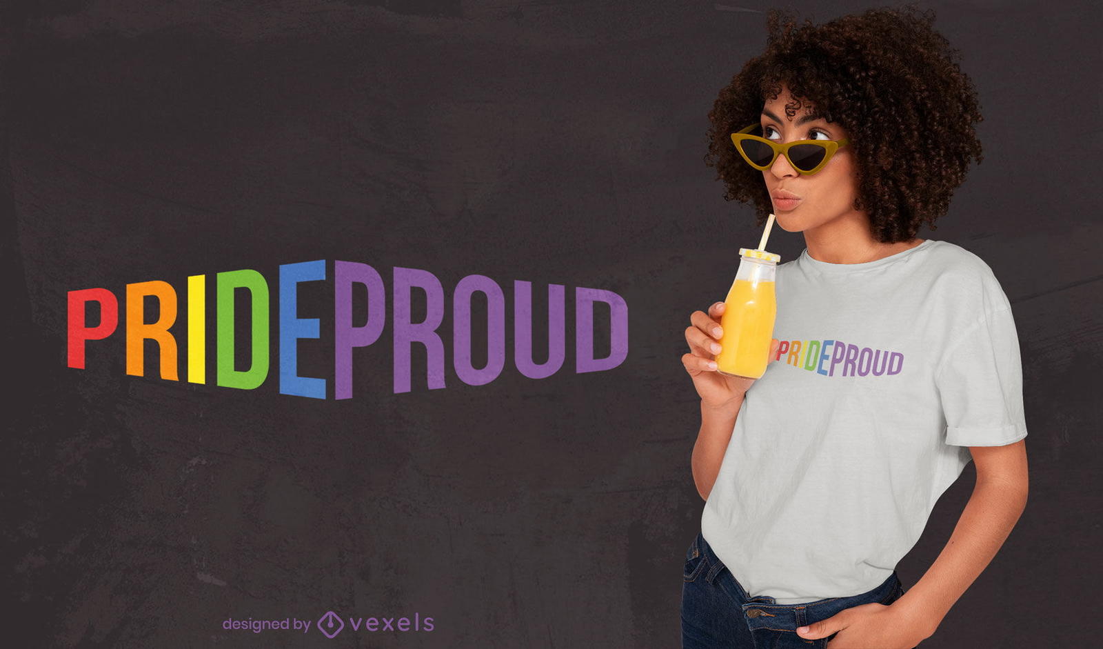 Design de t-shirt com citações do arco-íris Orgulho LGBT