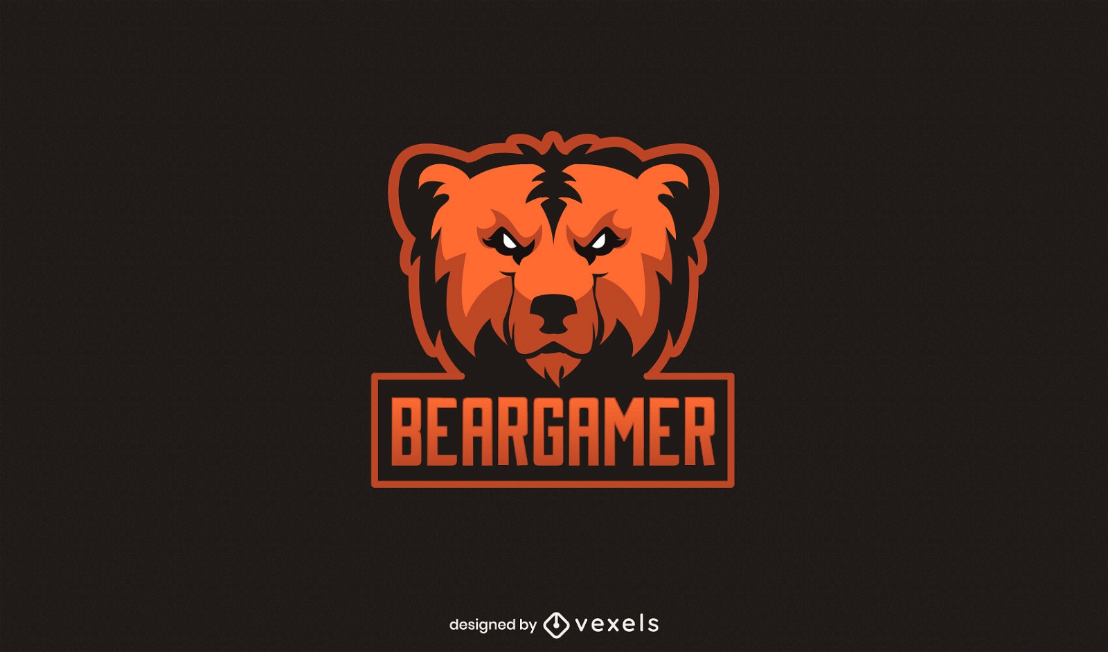 Design de logotipo de urso para jogos