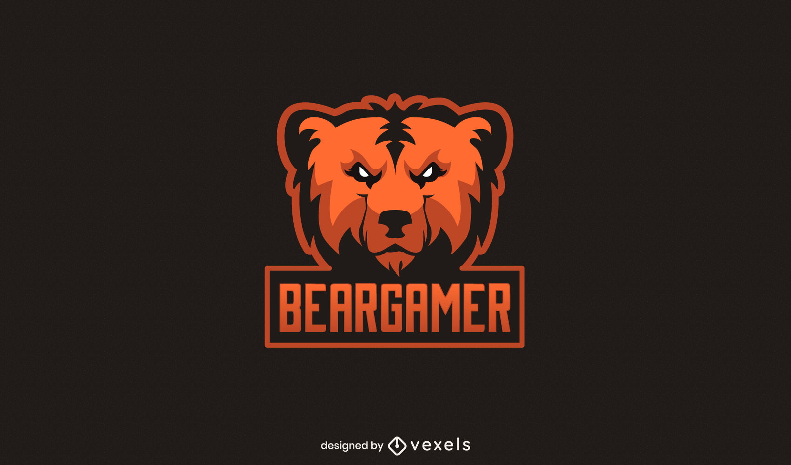 Gaming-Bär-Logo-Design für wilde Tiere