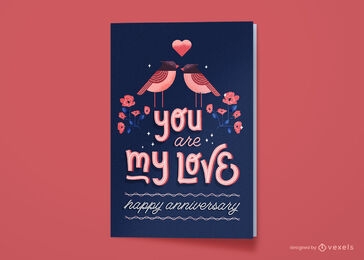 Happy anniversary love greeting card