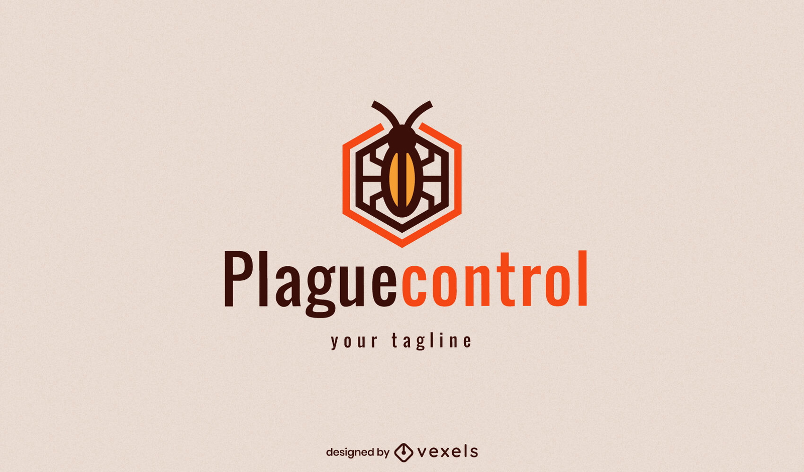 Geometric color stroke pest bug logo