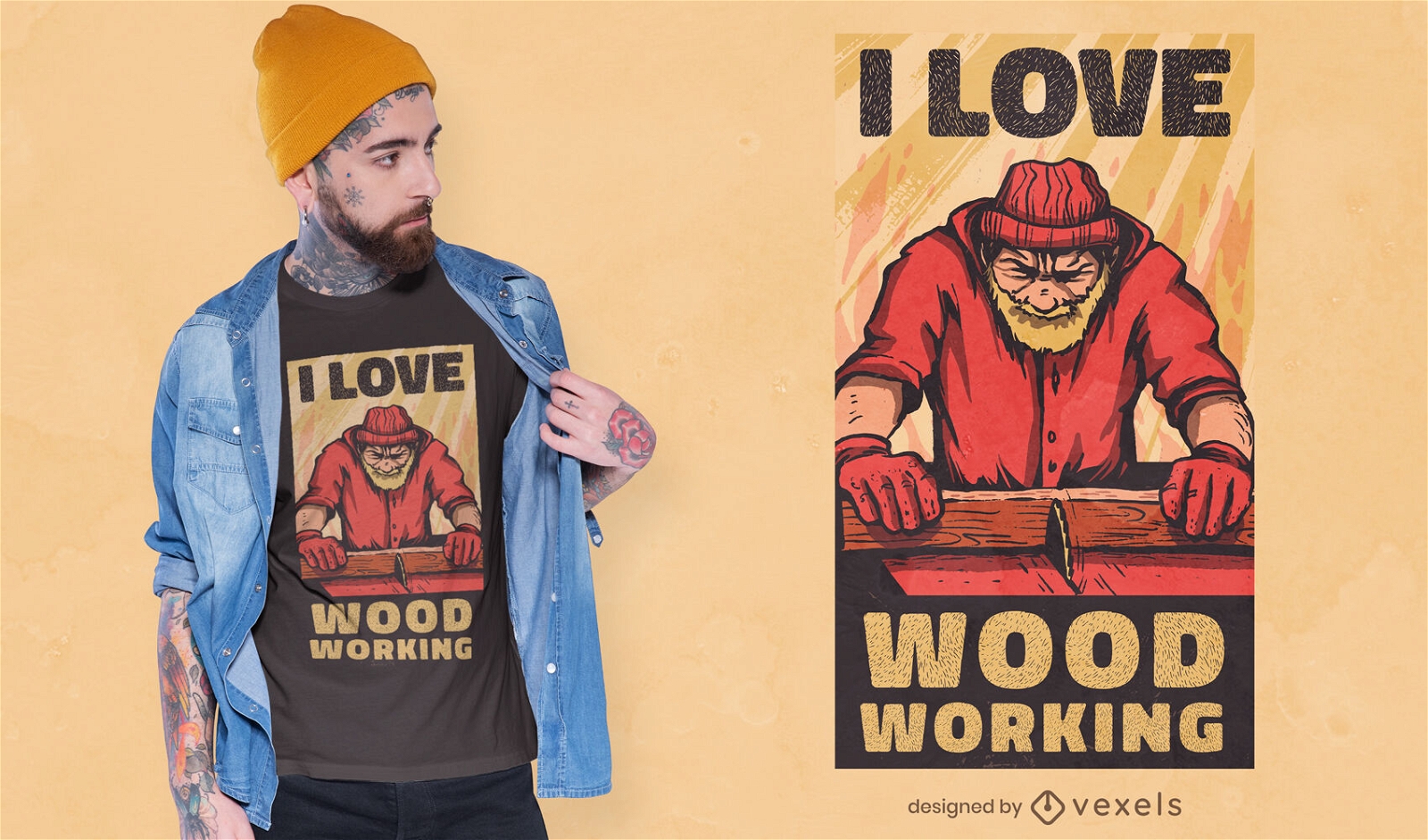 Love woodworking t-shirt design