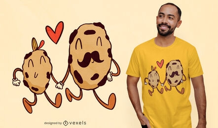 Father and son cookies t-shirt design