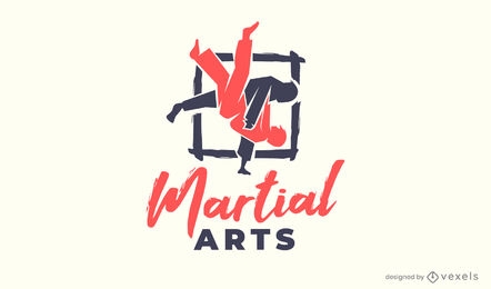 Logotipo de corte de artes marciales