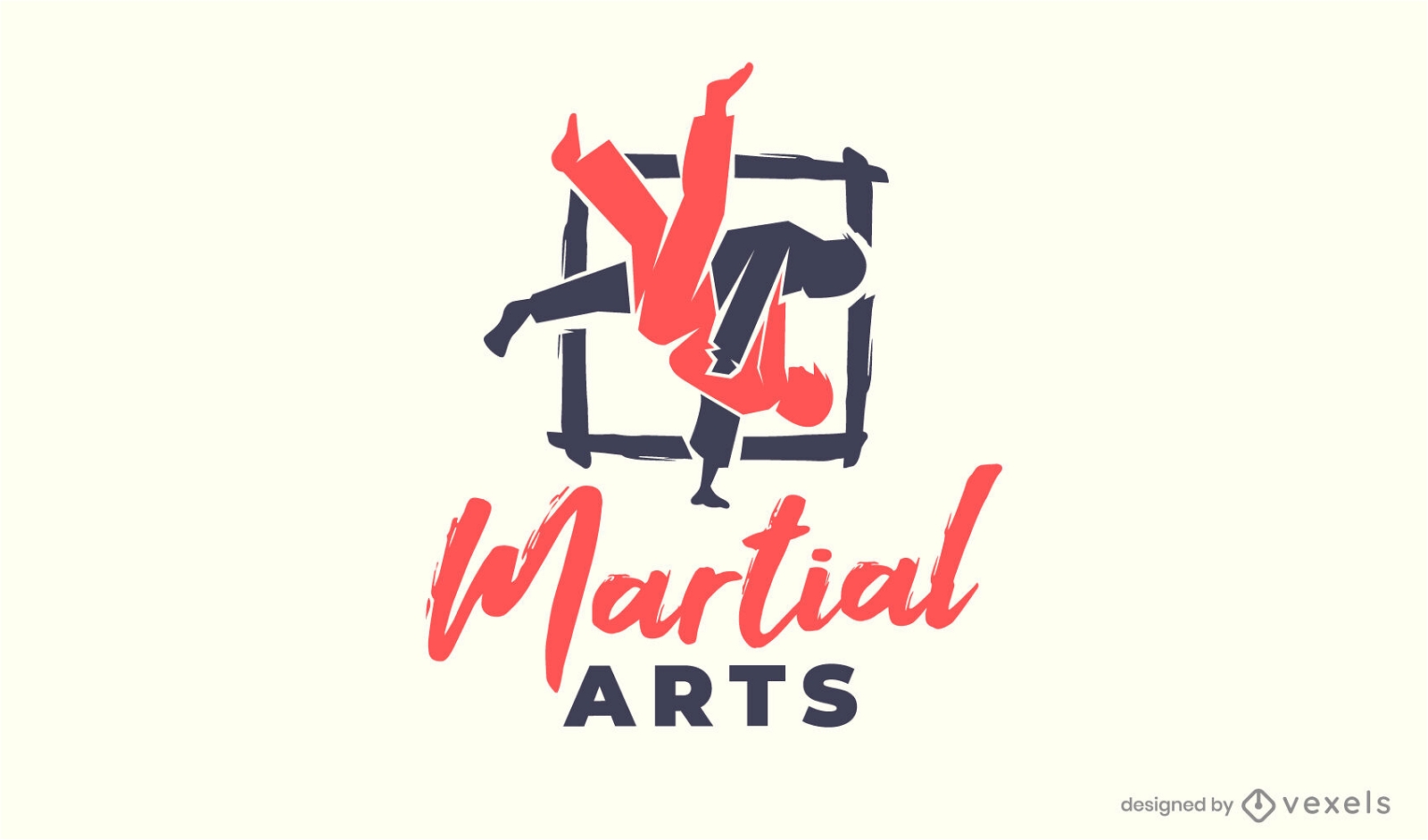 Logotipo do recorte de artes marciais