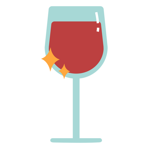 Trinkt flachen Wein PNG-Design