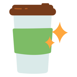 Trinkt flachen Kaffee PNG-Design