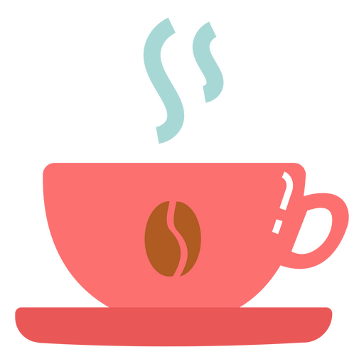 Taza de café roja Diseño PNG