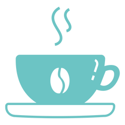Warme Kaffeetasse auf dem Teller PNG-Design Transparent PNG