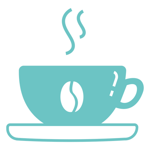 Warme Kaffeetasse auf dem Teller PNG-Design