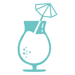 Cocktailgetränk mit Regenschirm PNG-Design