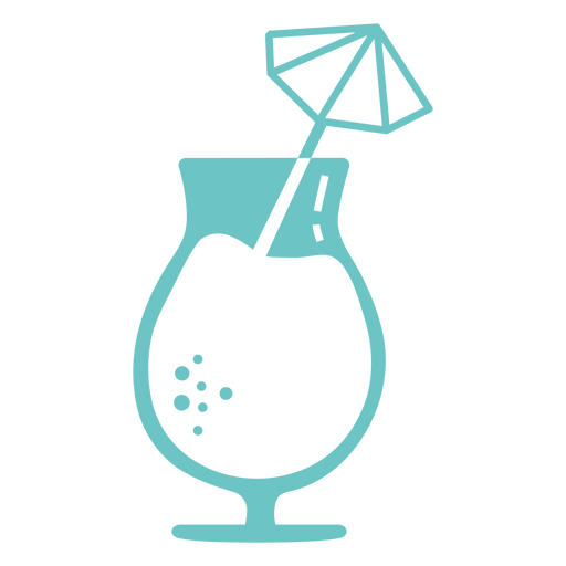 Cocktail drink with umbrella PNG Design