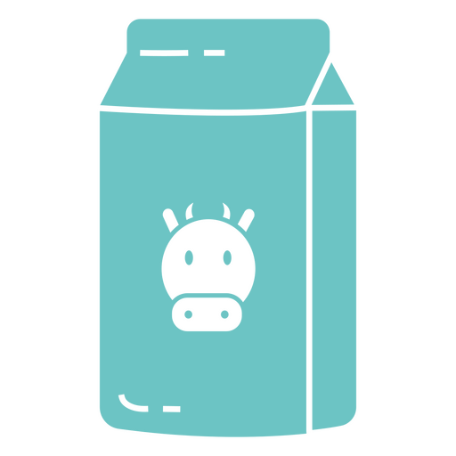 Milk carton with cow cut out PNG Design