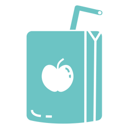 Apple juice with straw cut out PNG Design