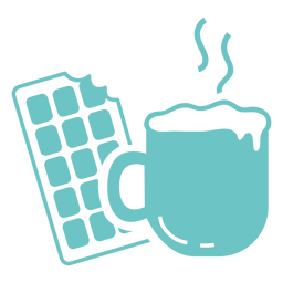 Cup of hot chocolate cut out PNG Design